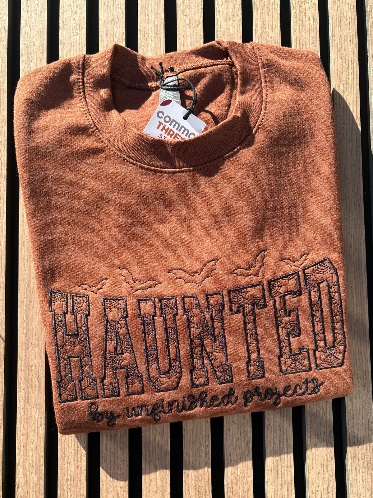 "Haunted by Unfinished Projects" Adult Unisex Crewneck